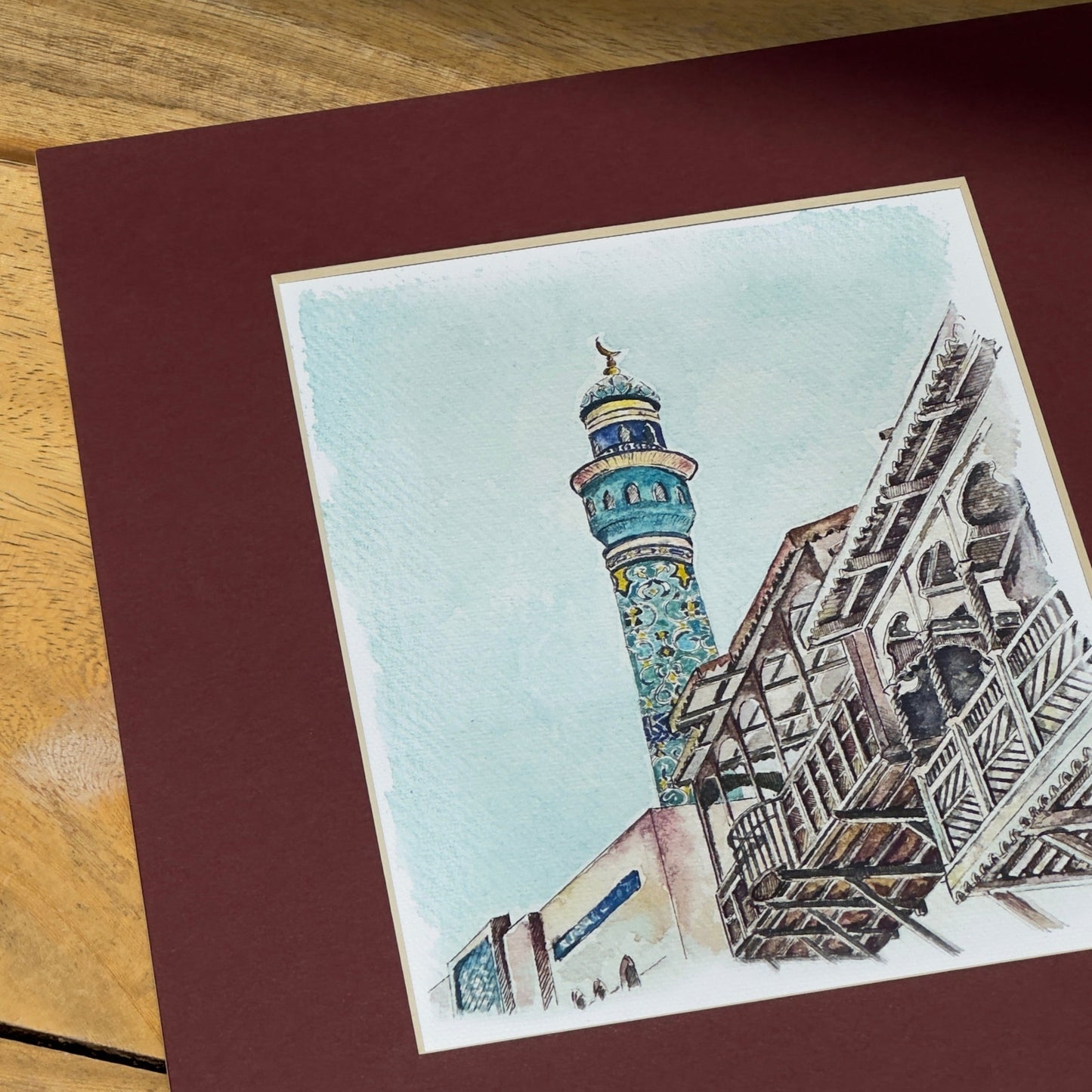 View from Mattrah with Mount Board | منظر من مطرح مع فريم